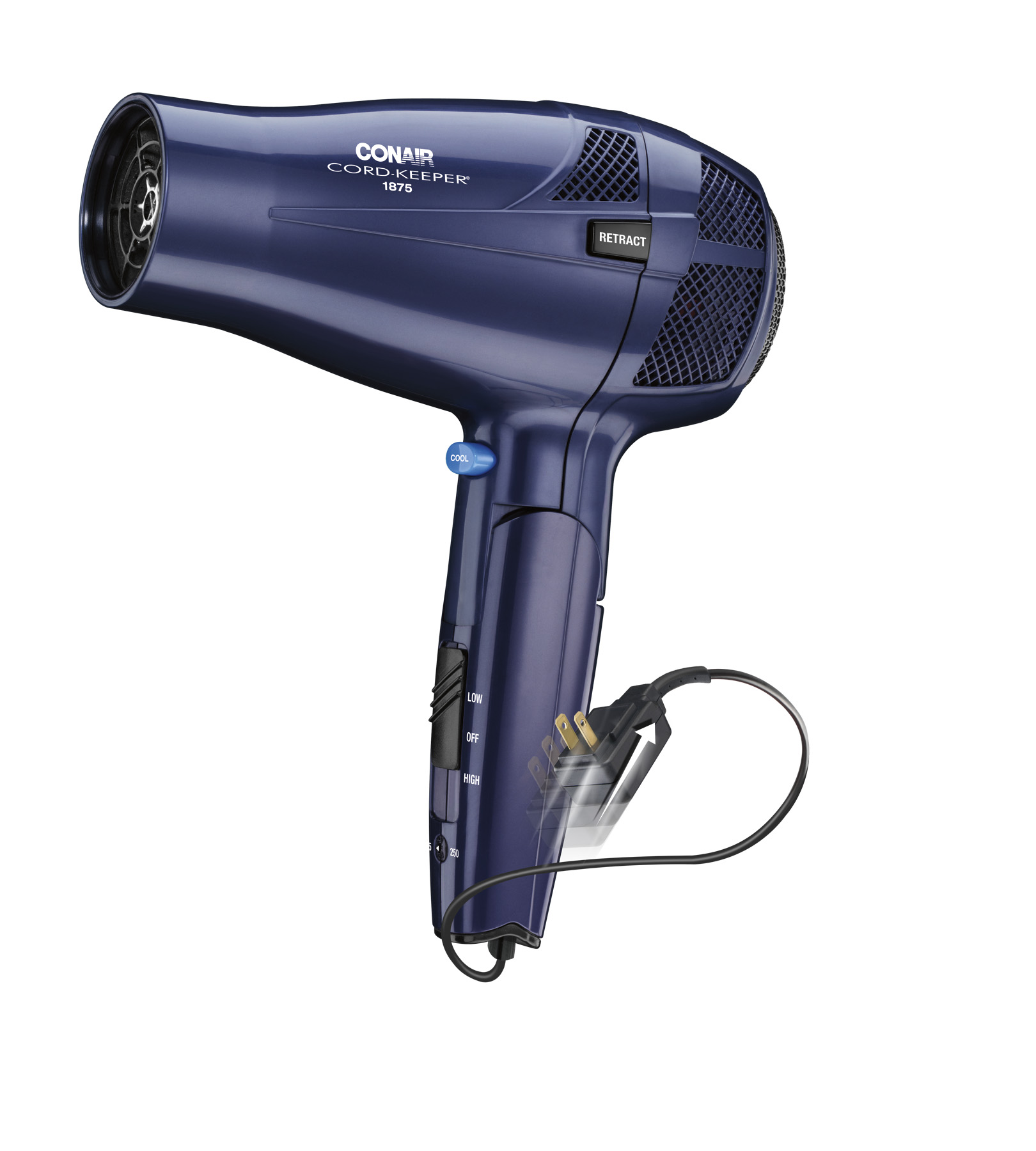 travel hair dryer with retractable cord