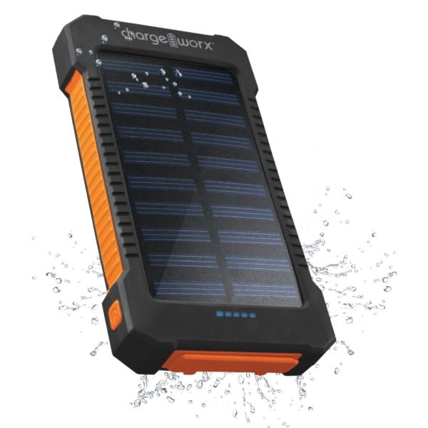 Chargeworx 10,000 mAh Solar Powered Power Bank Image