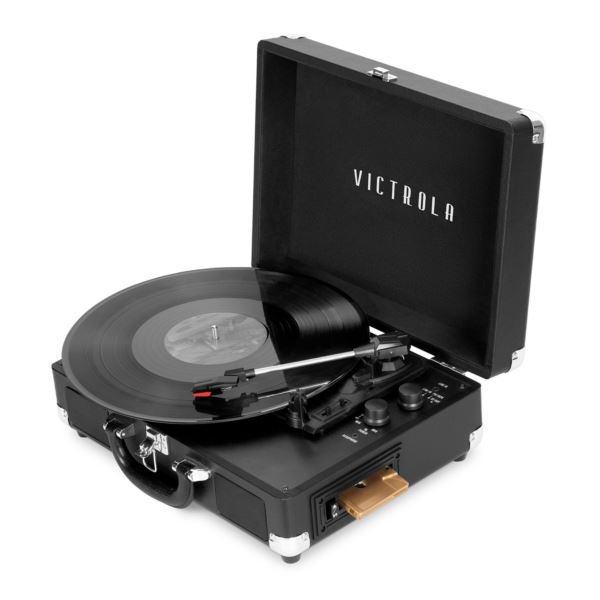 Vinyl Suitcase Record Player with Cassette Image