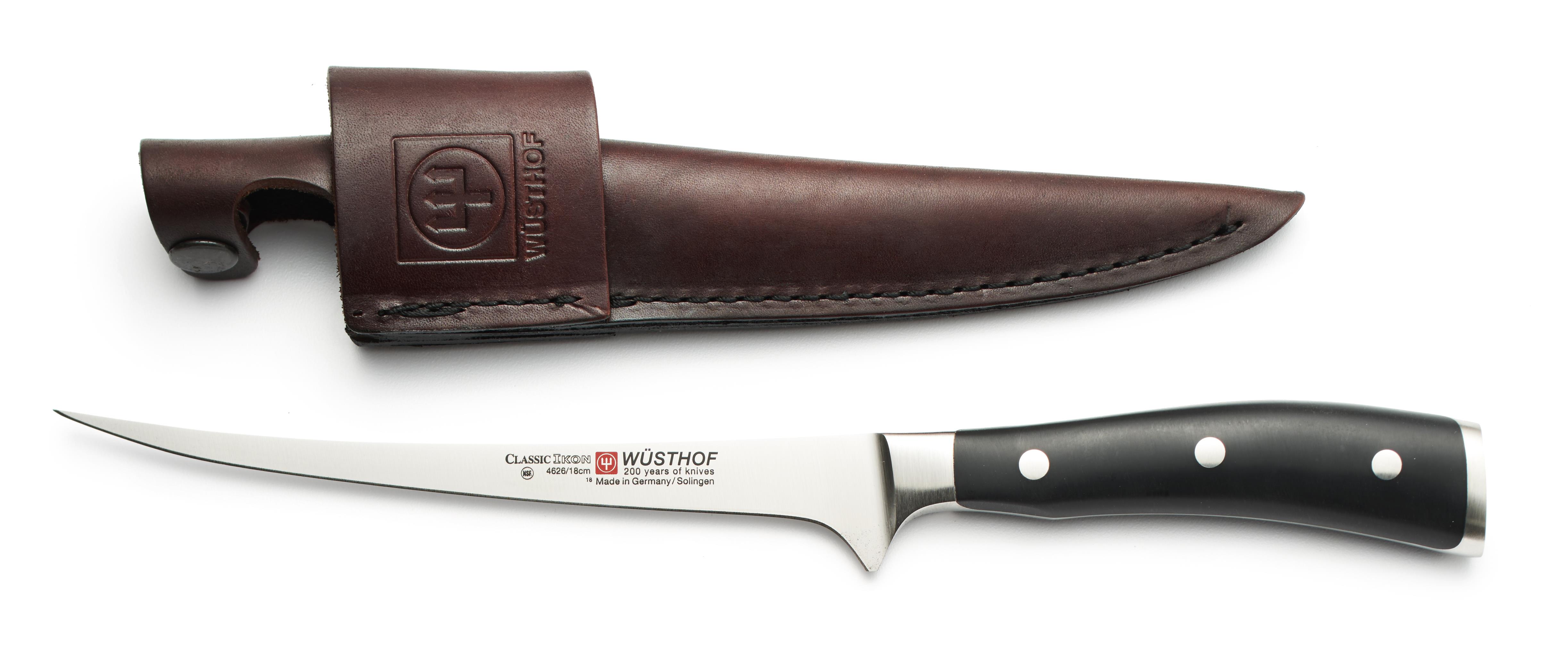Wusthof Classic Ikon 7Inch Fillet With Sheath, Black eBay