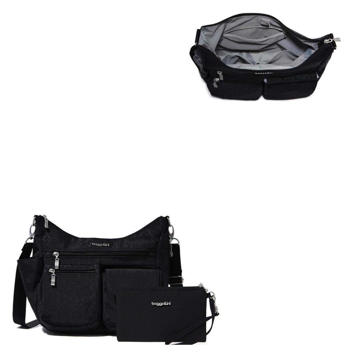 Baggallini Modern Everywhere Bag - BLACK CHEETAH EMBOSS