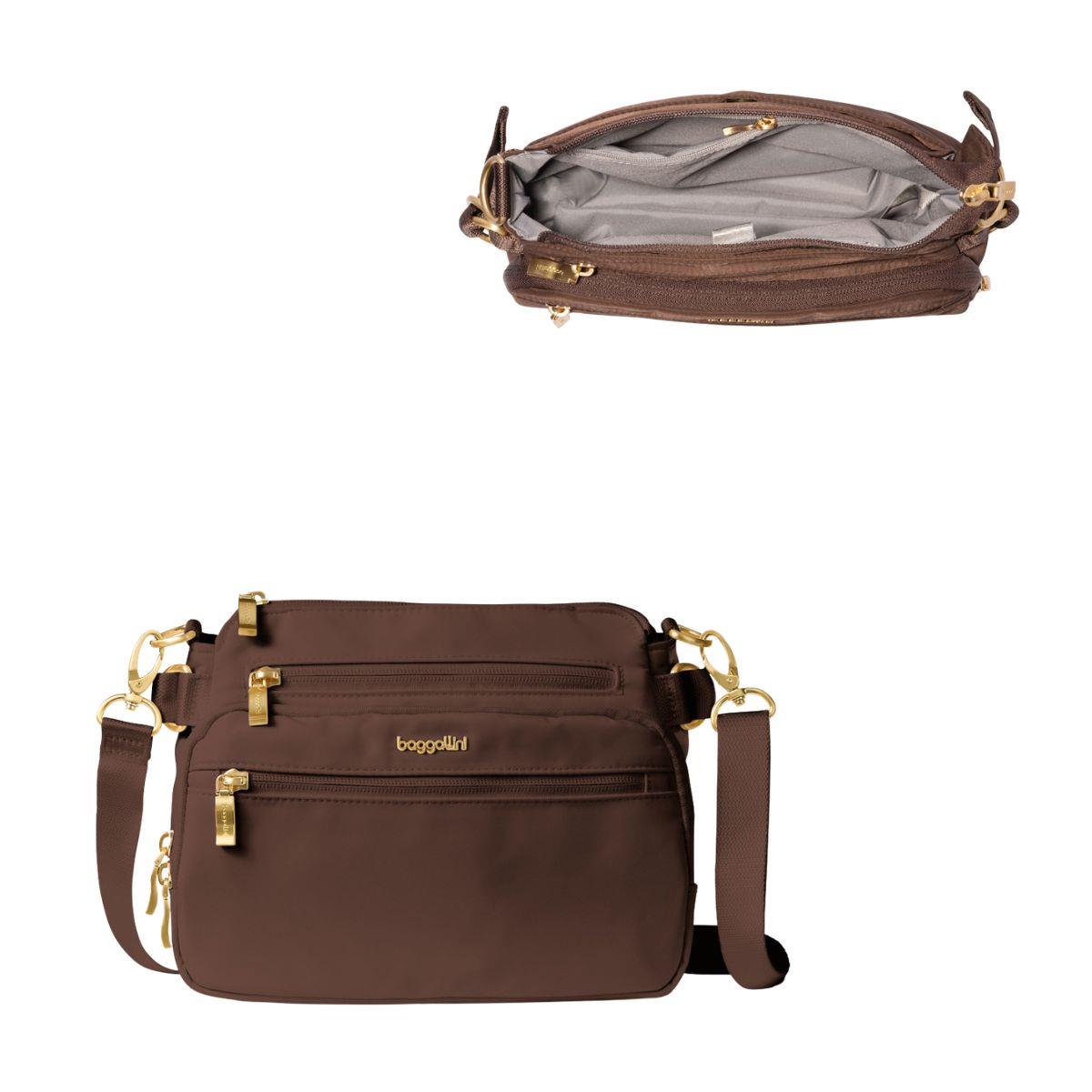Baggallini MARAIS CROSSBODY - Ganache Twill