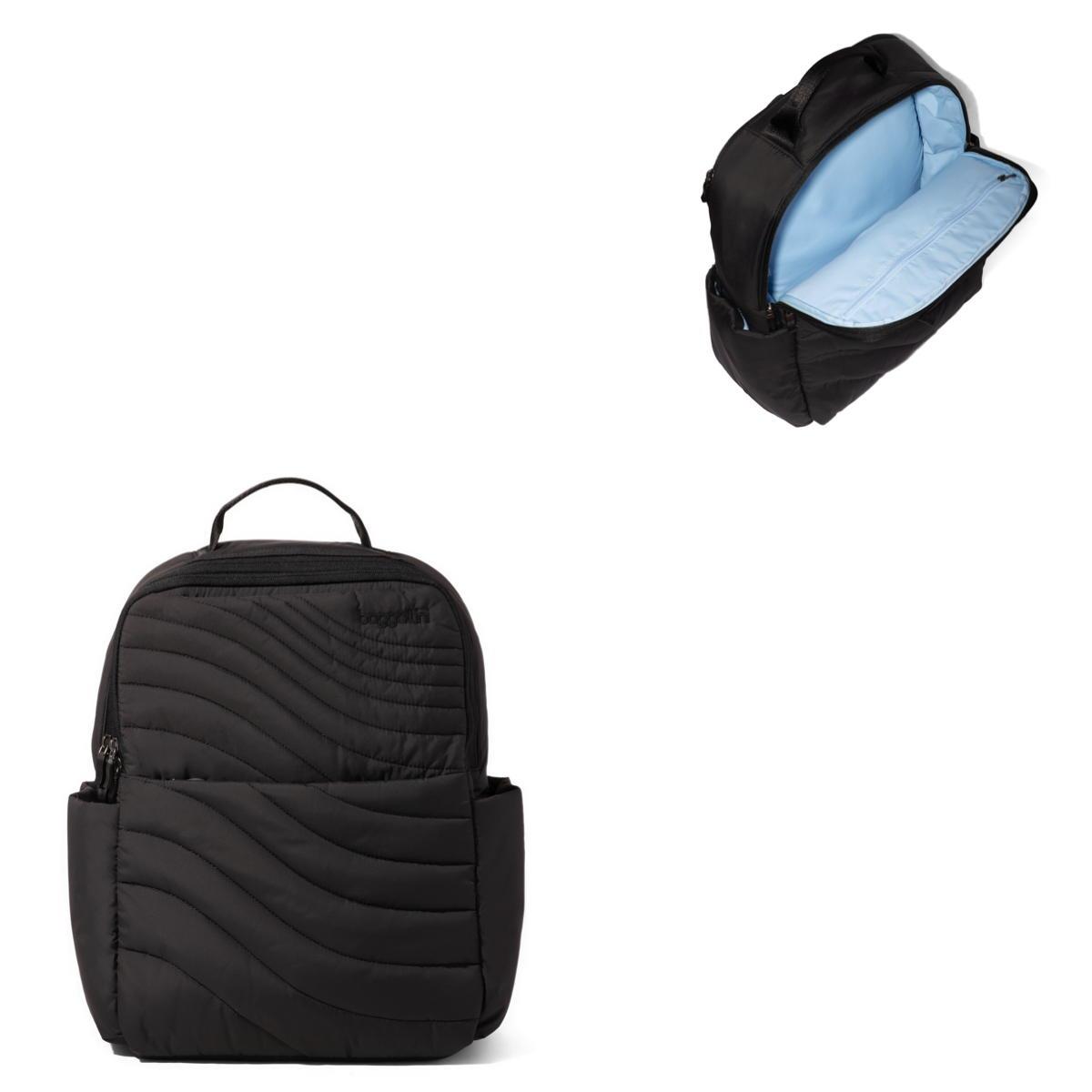 Baggallini Set Wave Backpack - Black Wave Puff