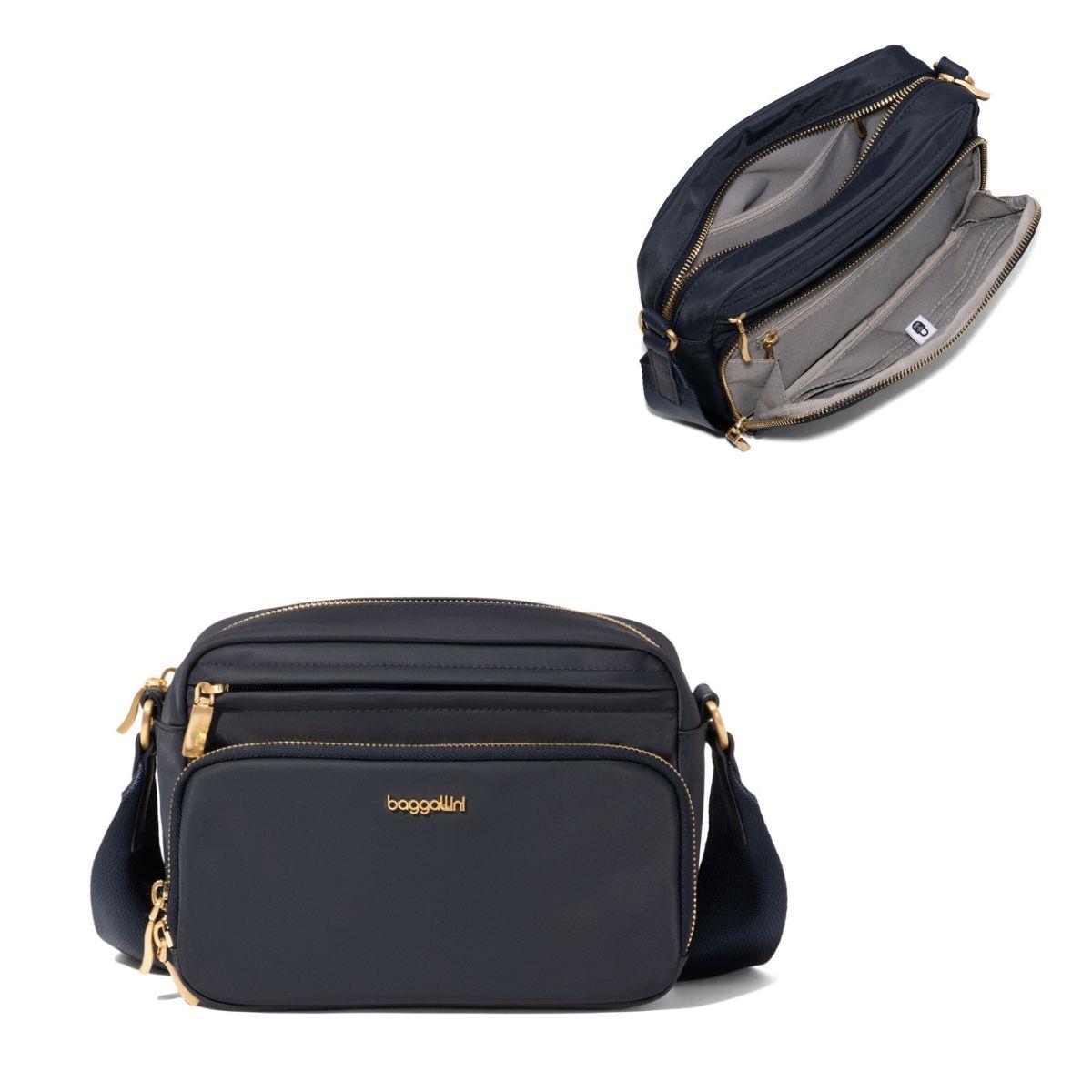 Baggallini Mott Crossbody - Navy With Gold