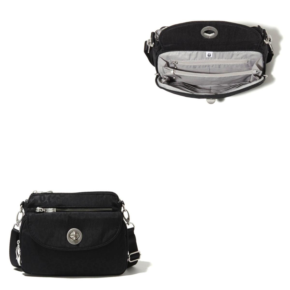 Baggallini Calais Crossbody Bag - BLACK CHEETAH EMBOSS