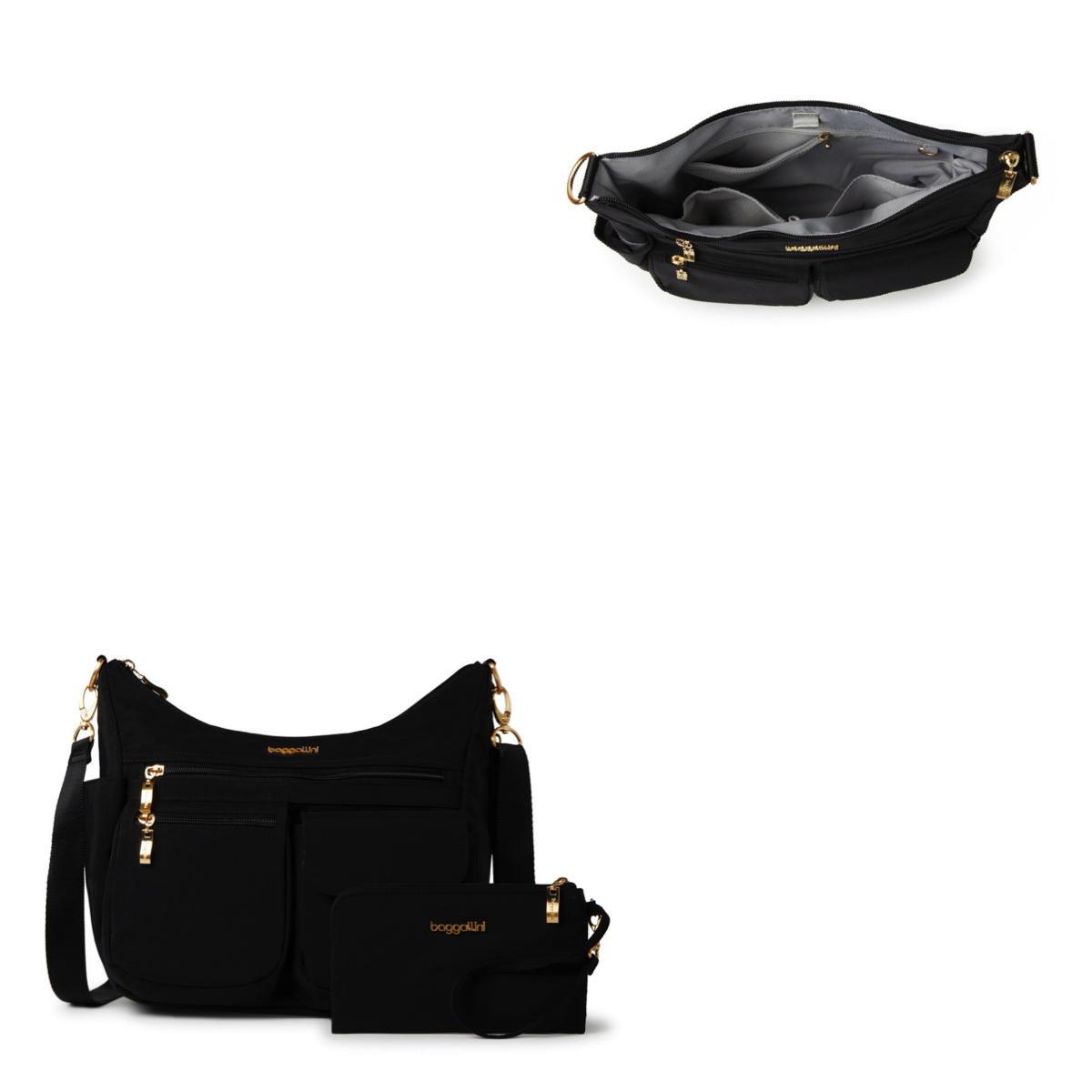 Baggallini Modern Everywhere Bag - BLACK W GOLD