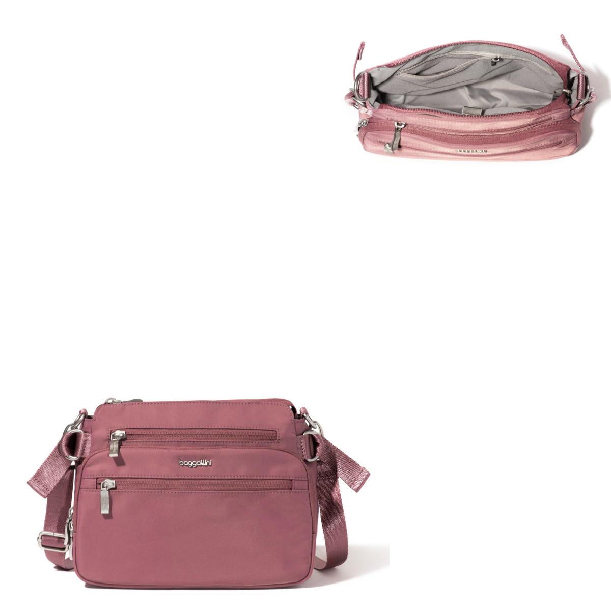 Baggallini Marais Crossbody - Mauve Twill