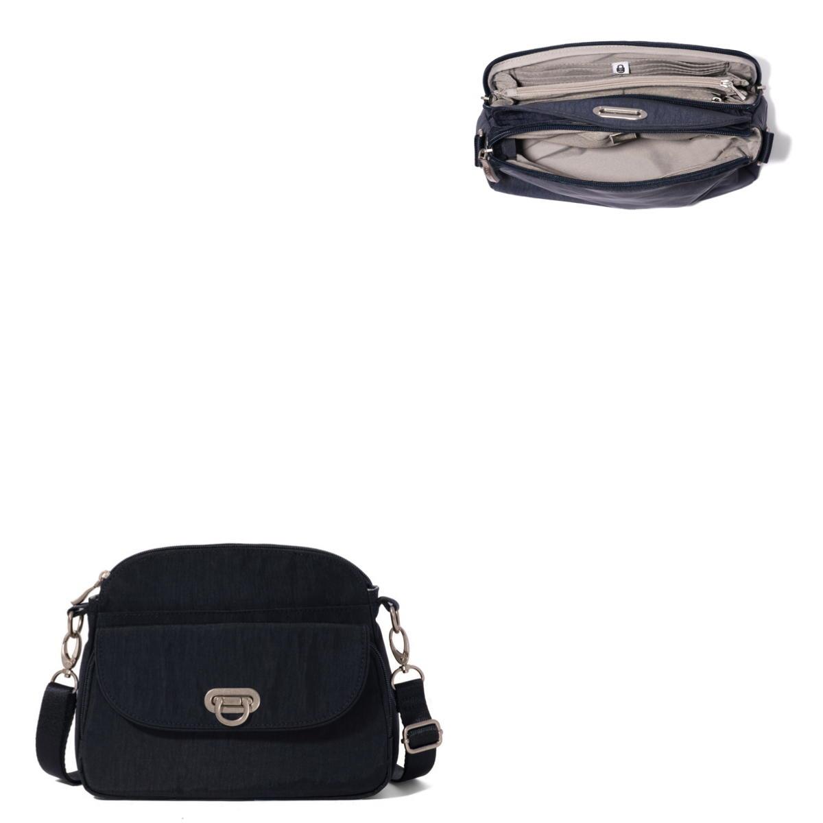 Baggallini Coastal Flip Lock Crossbody - French Navy