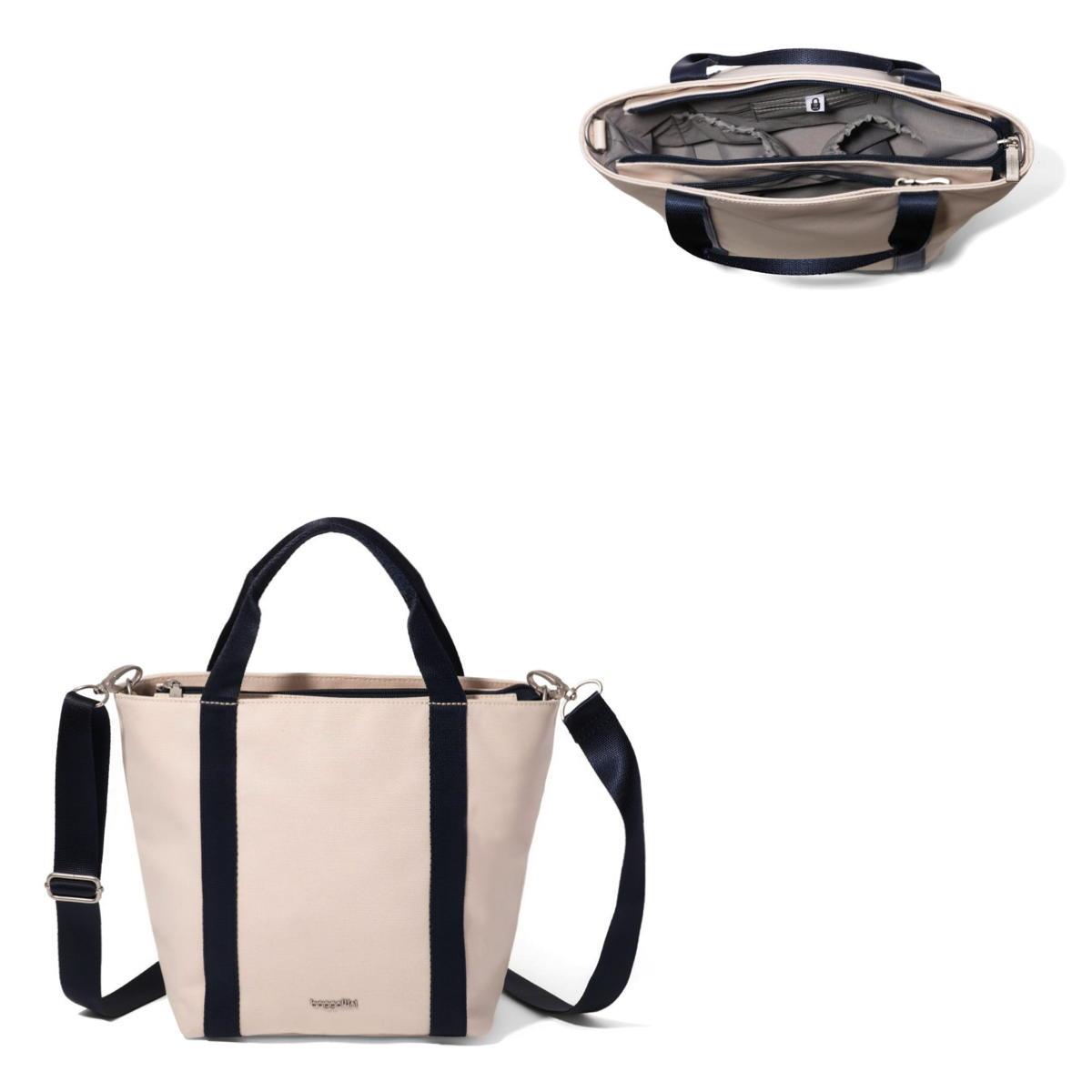 Baggallini Via Crossbody Bag - Natural With Navy