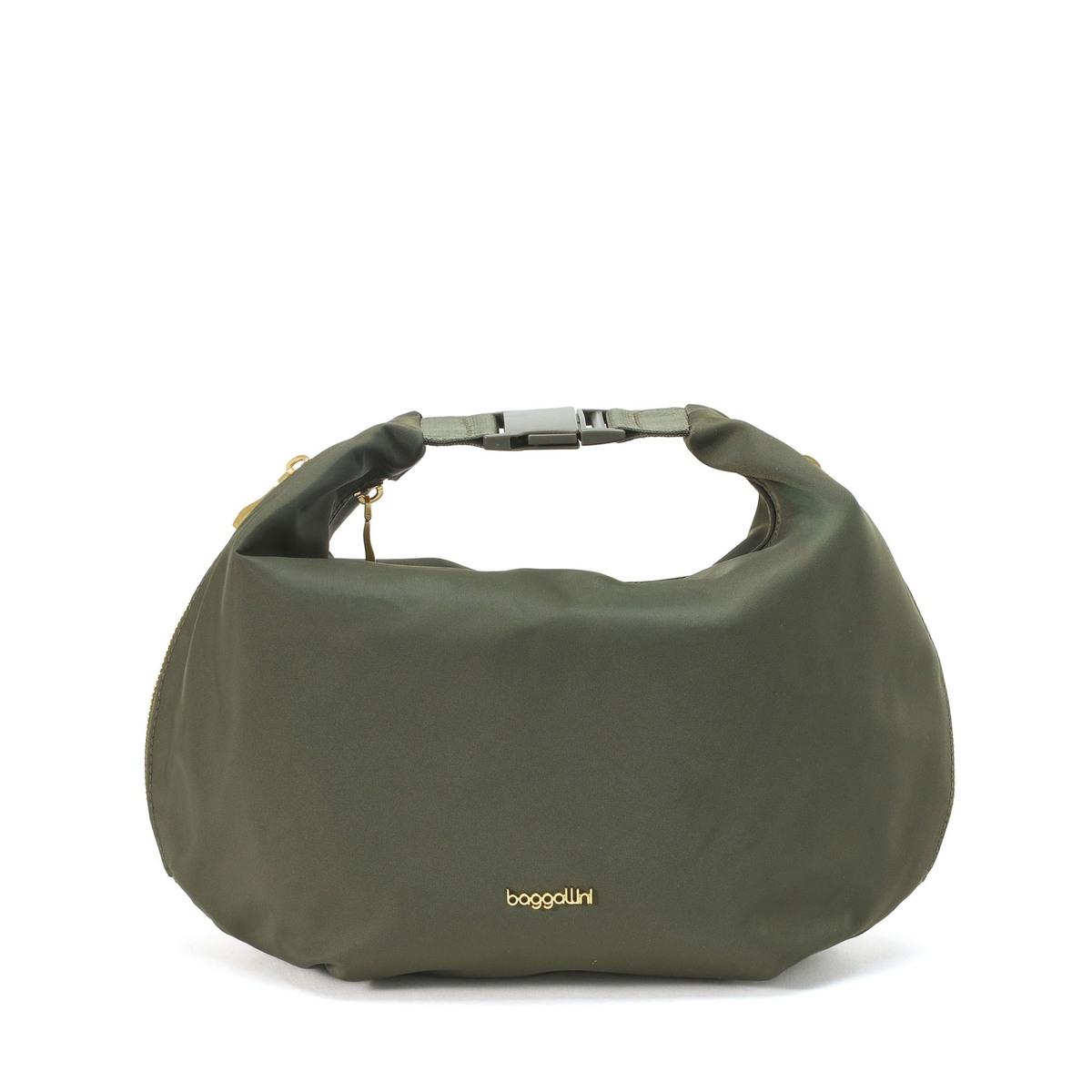 Baggallini Crescent Convertible Hobo - Olive Twill W Gold 