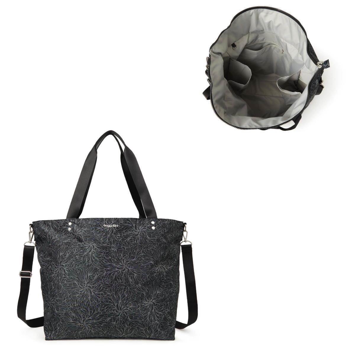 Baggallini Large Carryall Tote - MIDNIGHT BLOSSOM