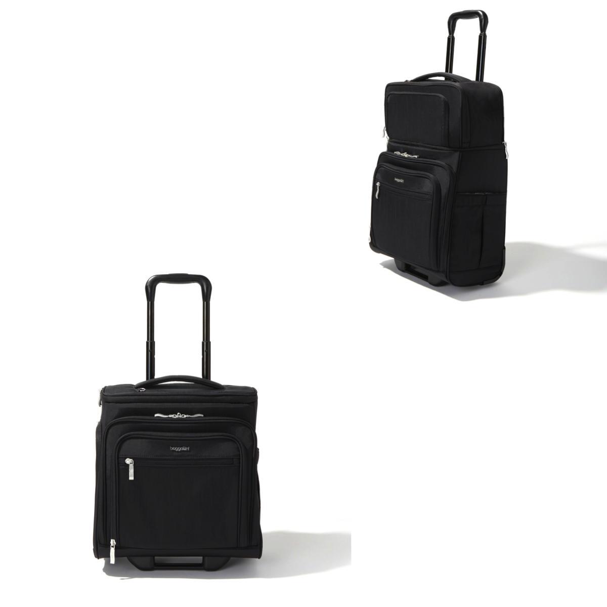 Baggallini Expandable Underseat Carry On - BLACK