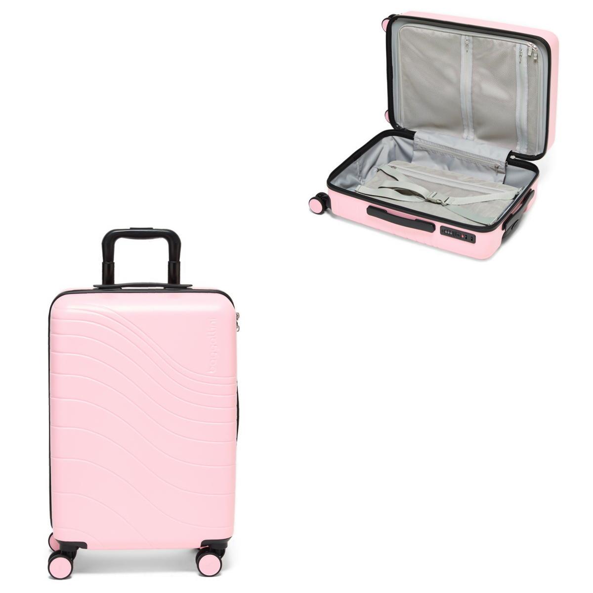 Baggallini Set Wave 22 Inch 4 Wheel Hardside Carry-On - Bagg Pink Hardside