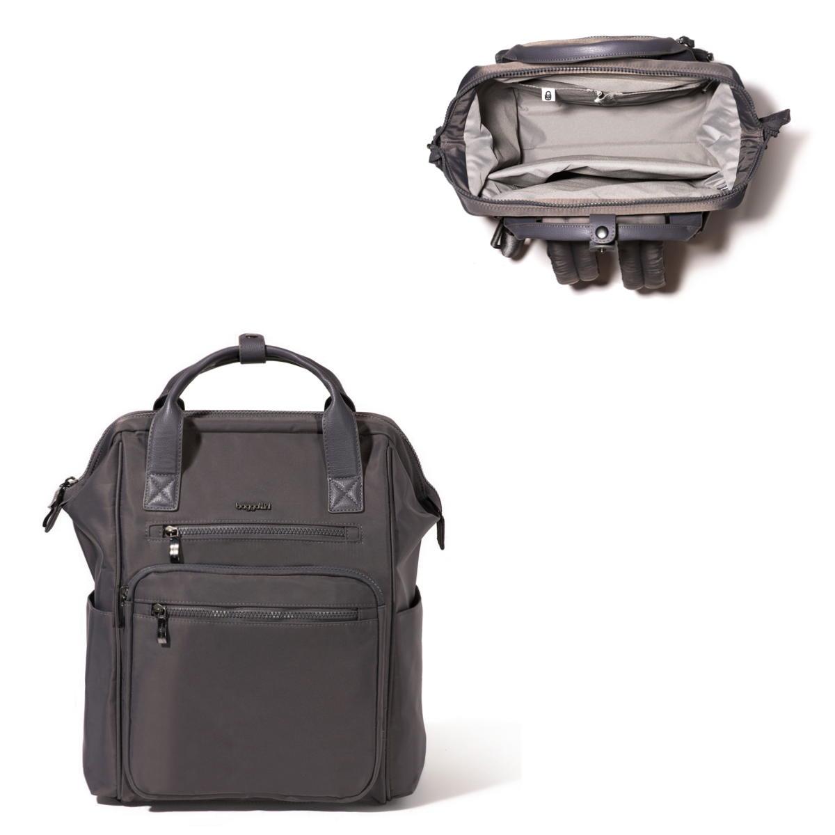 Baggallini Chelsea Laptop Backpack - Smoke Twill