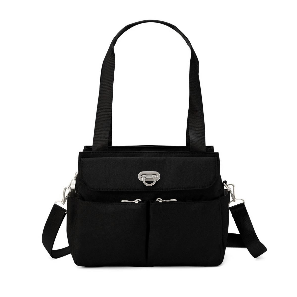 Baggallini Coastal Flip Lock Trio Satchel - Black