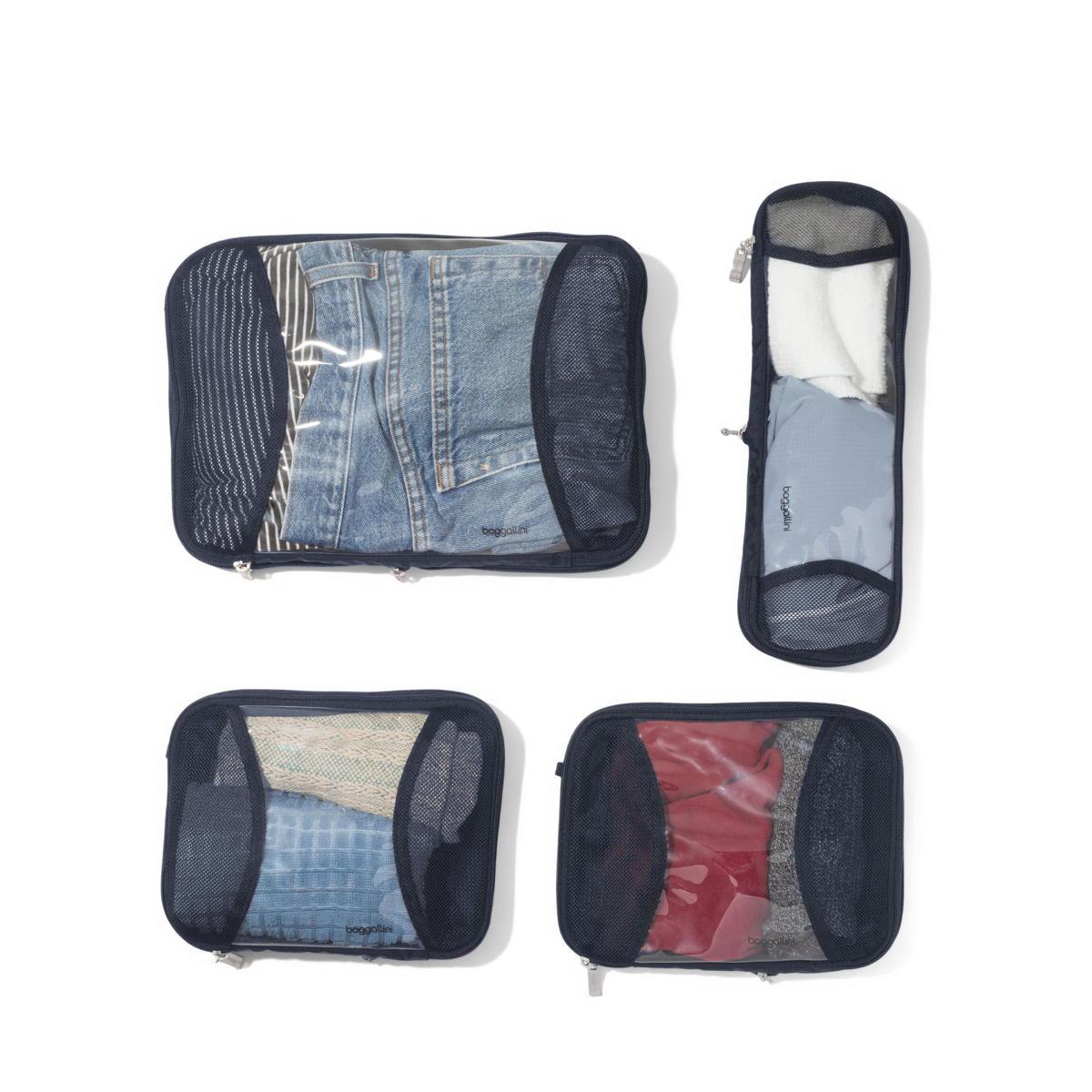 Baggallini Compression Cube 4-Piece Set - French Navy