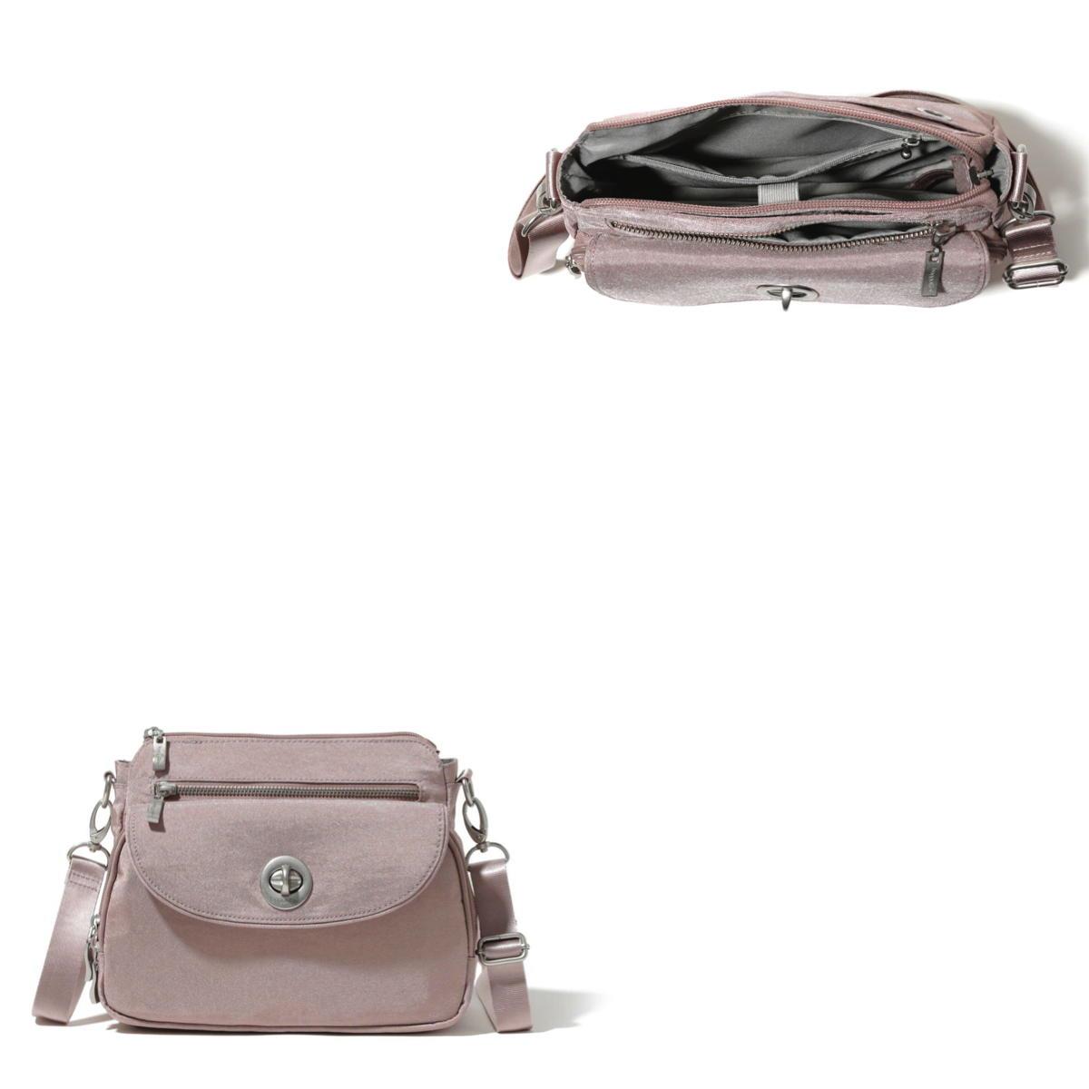 Baggallini Calais Crossbody Bag - BLUSH SHIMMER