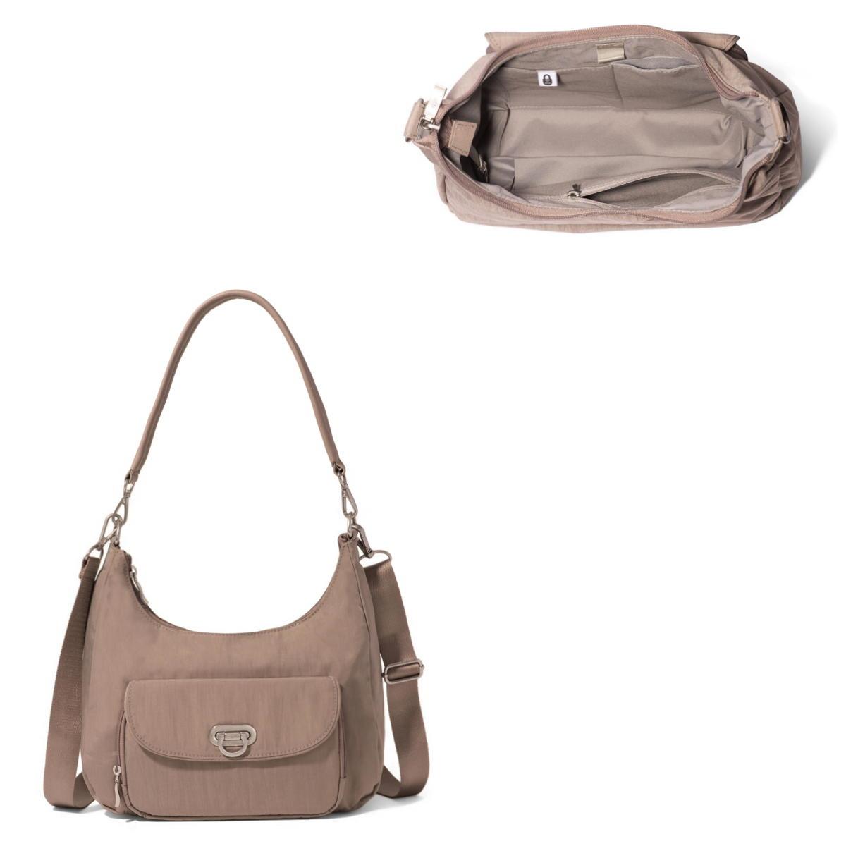 Baggallini Coastal Flip Lock Half Moon Bag - Moonrock