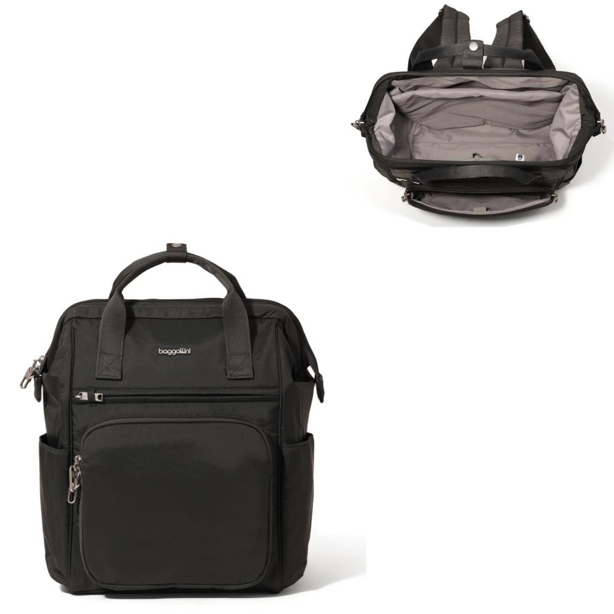 Baggallini Securtex Anti-Theft Windsor Backpack - Charcoal