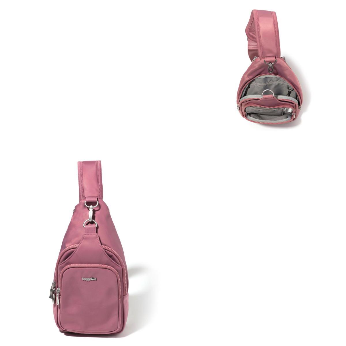 Baggallini Central Park Sling - MAUVE TWILL