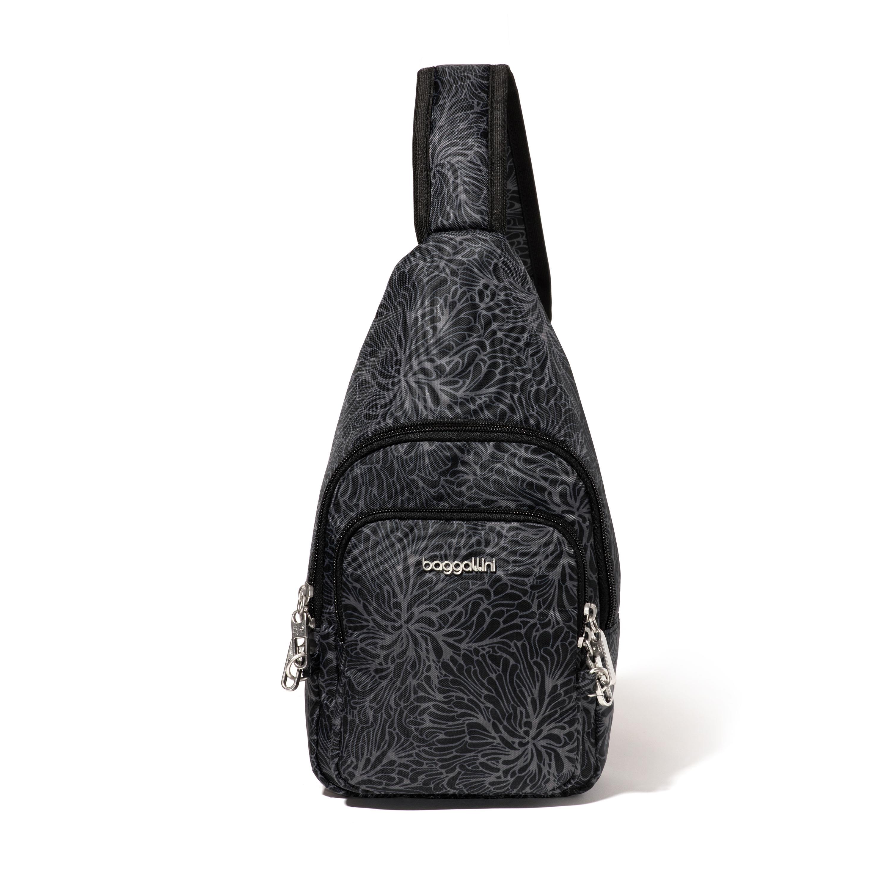 Baggallini Securtex Anti-Theft Daytripper Sling - Midnight Blossom