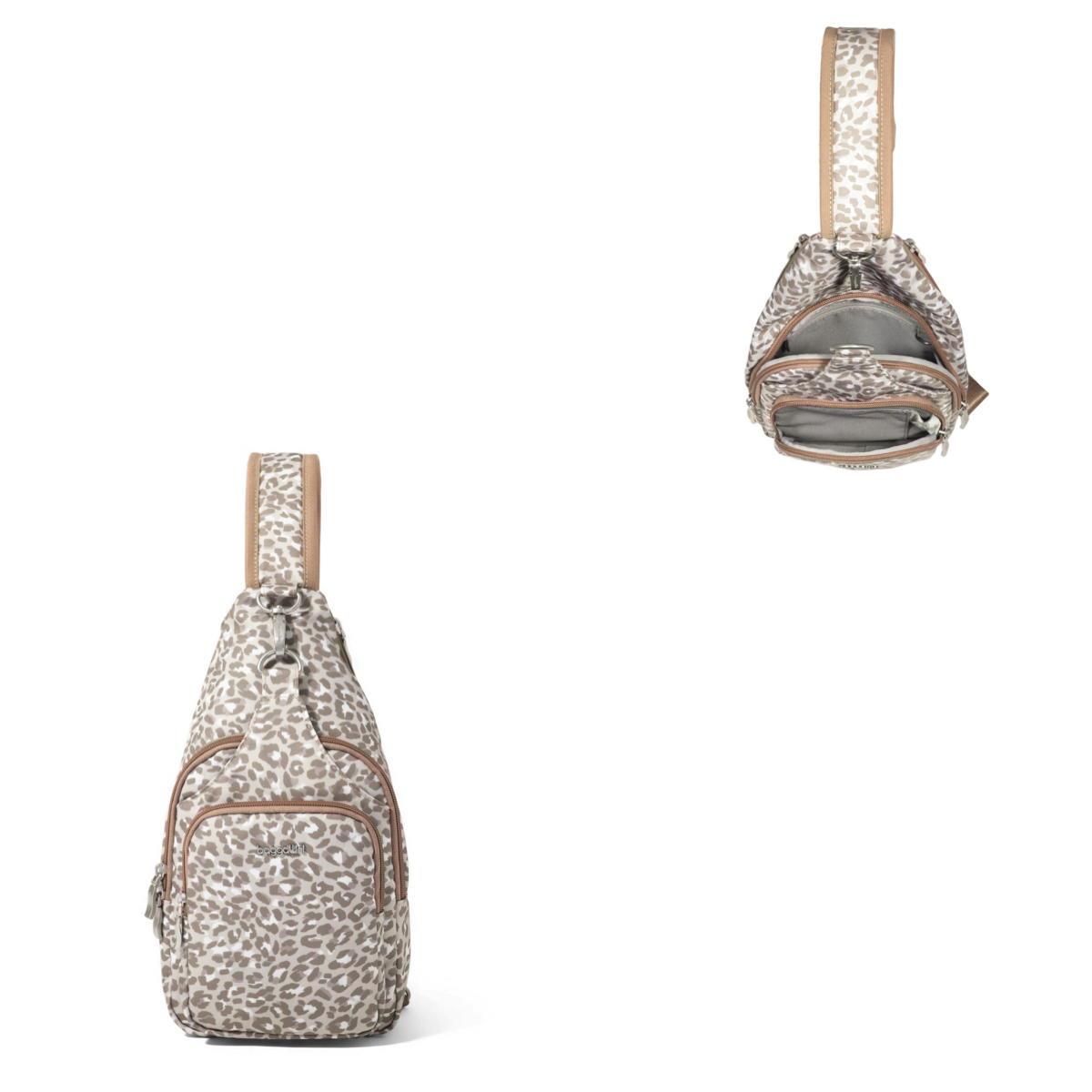 Baggallini Central Park Sling - Mocha Cheetah Print