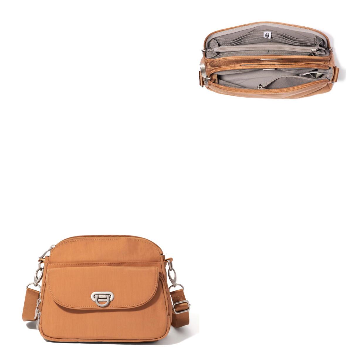 Baggallini Coastal Flip Lock Crossbody - Acorn