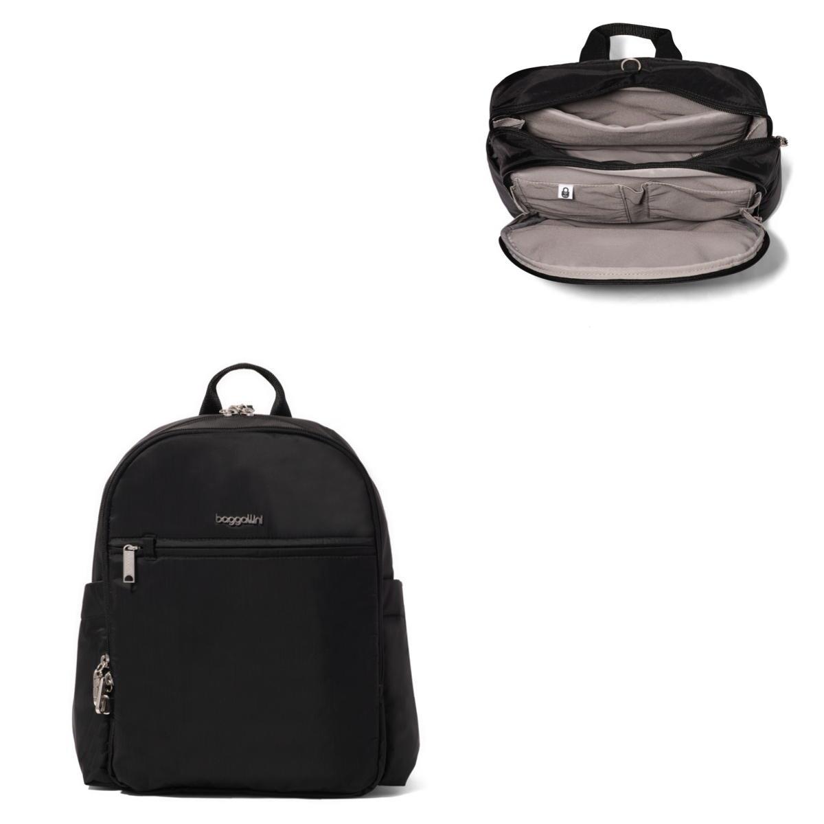 Baggallini Securtex® Anti-Theft Getaway Backpack - Black