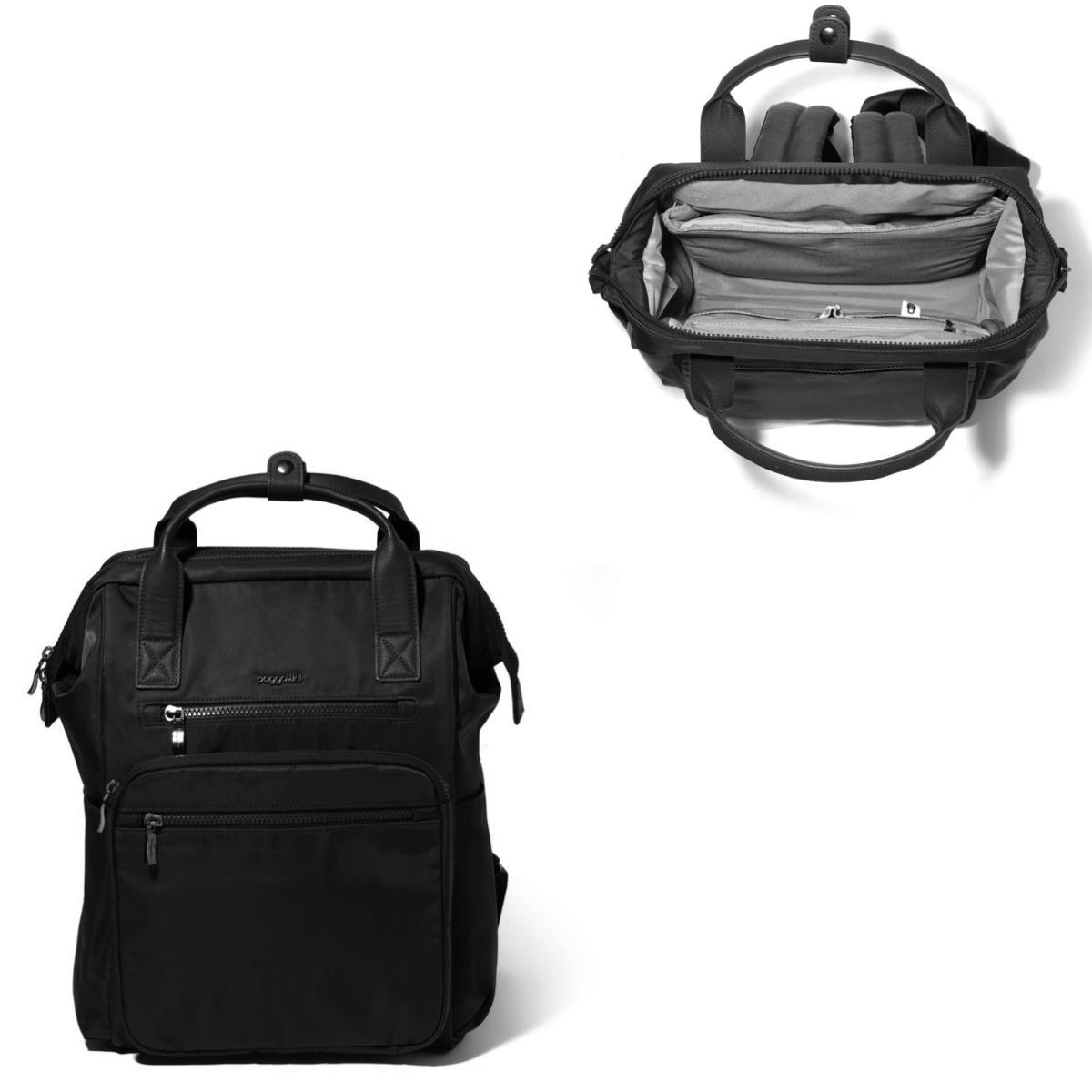 Baggallini Chelsea Laptop Backpack - BLACK TWILL