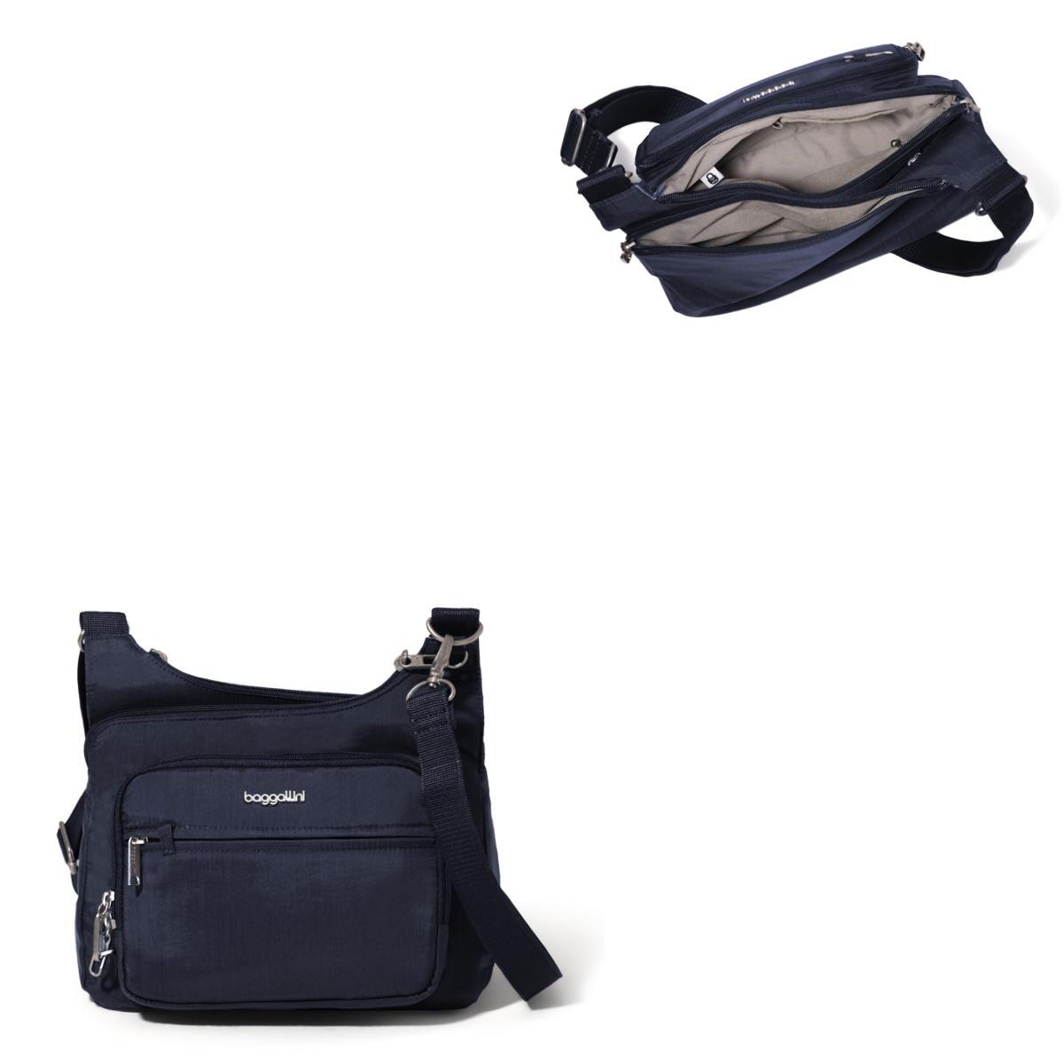 Baggallini Securtex Anti-Theft Crossover Crossbody - French Navy