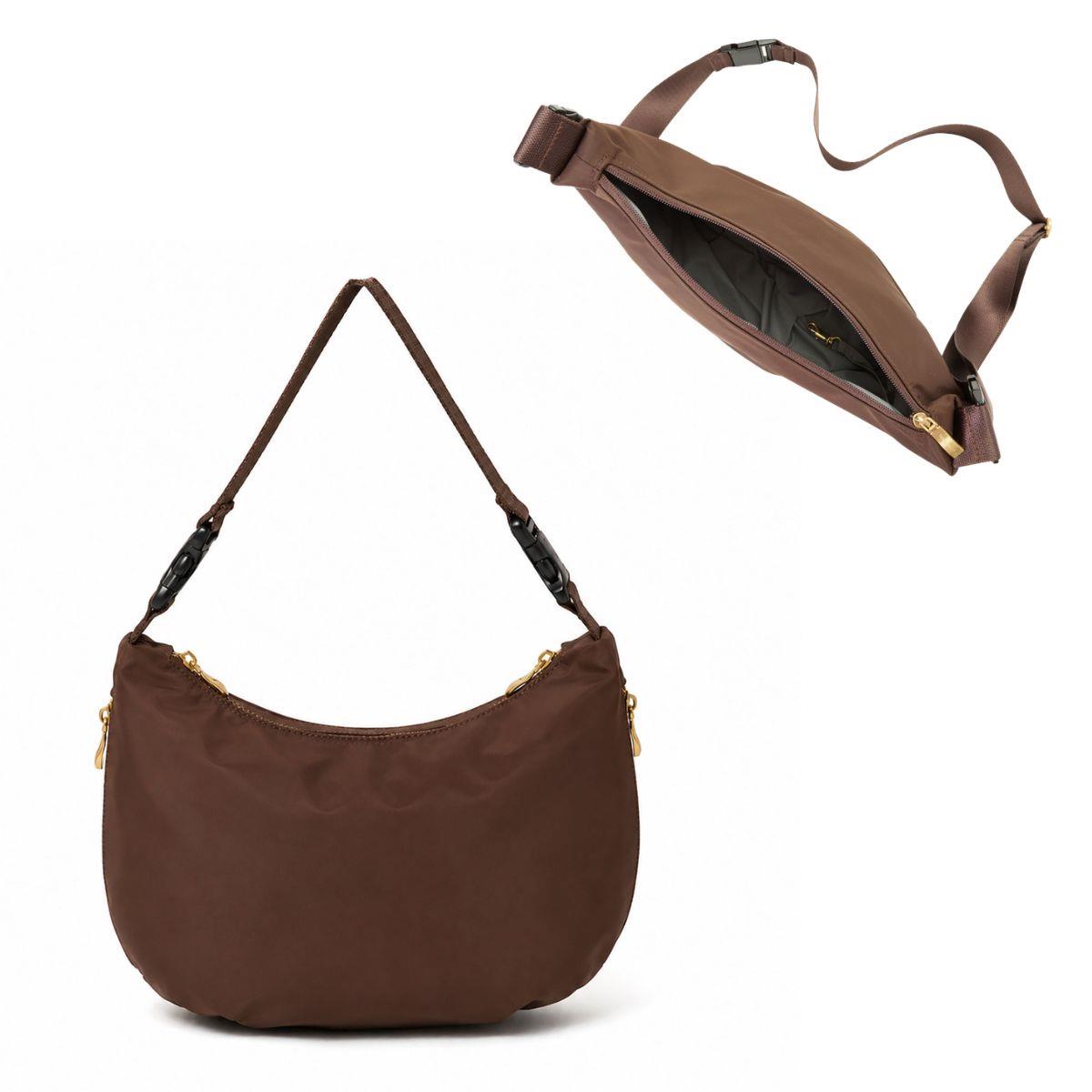 Baggallini Crescent Convertible Hobo - Ganache Twill