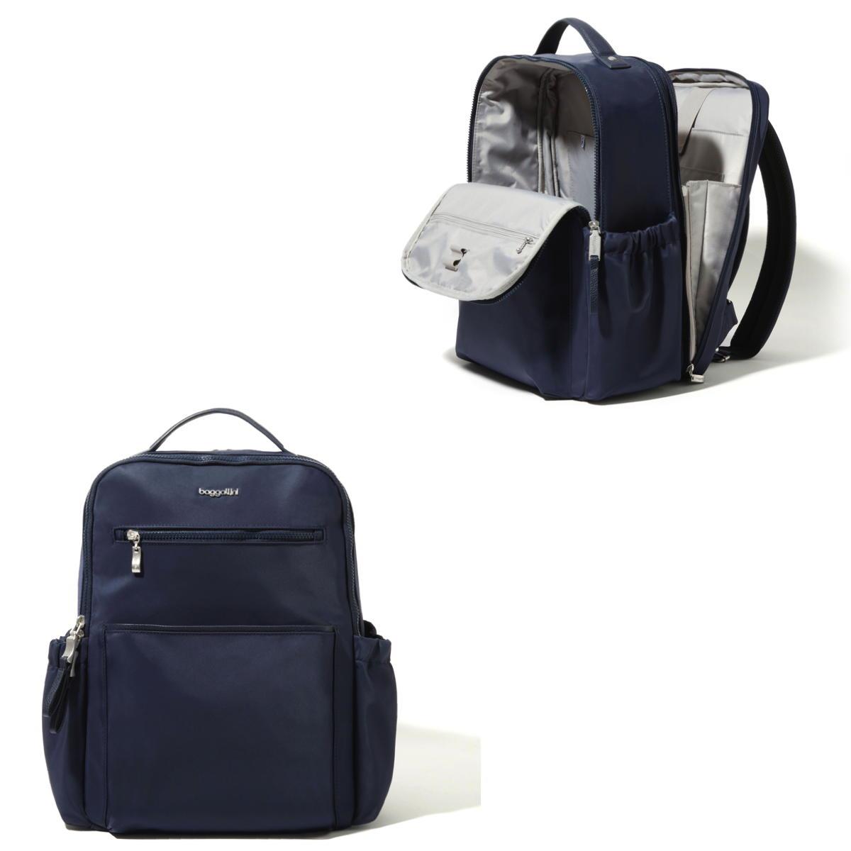 Baggallini Tribeca Expandable Laptop Backpack - FRENCH NAVY