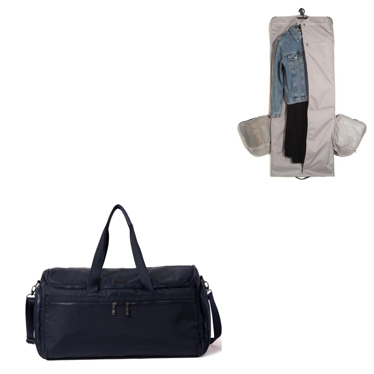 Baggallini Madison 2 in 1 Garment Duffel - French Navy Twill