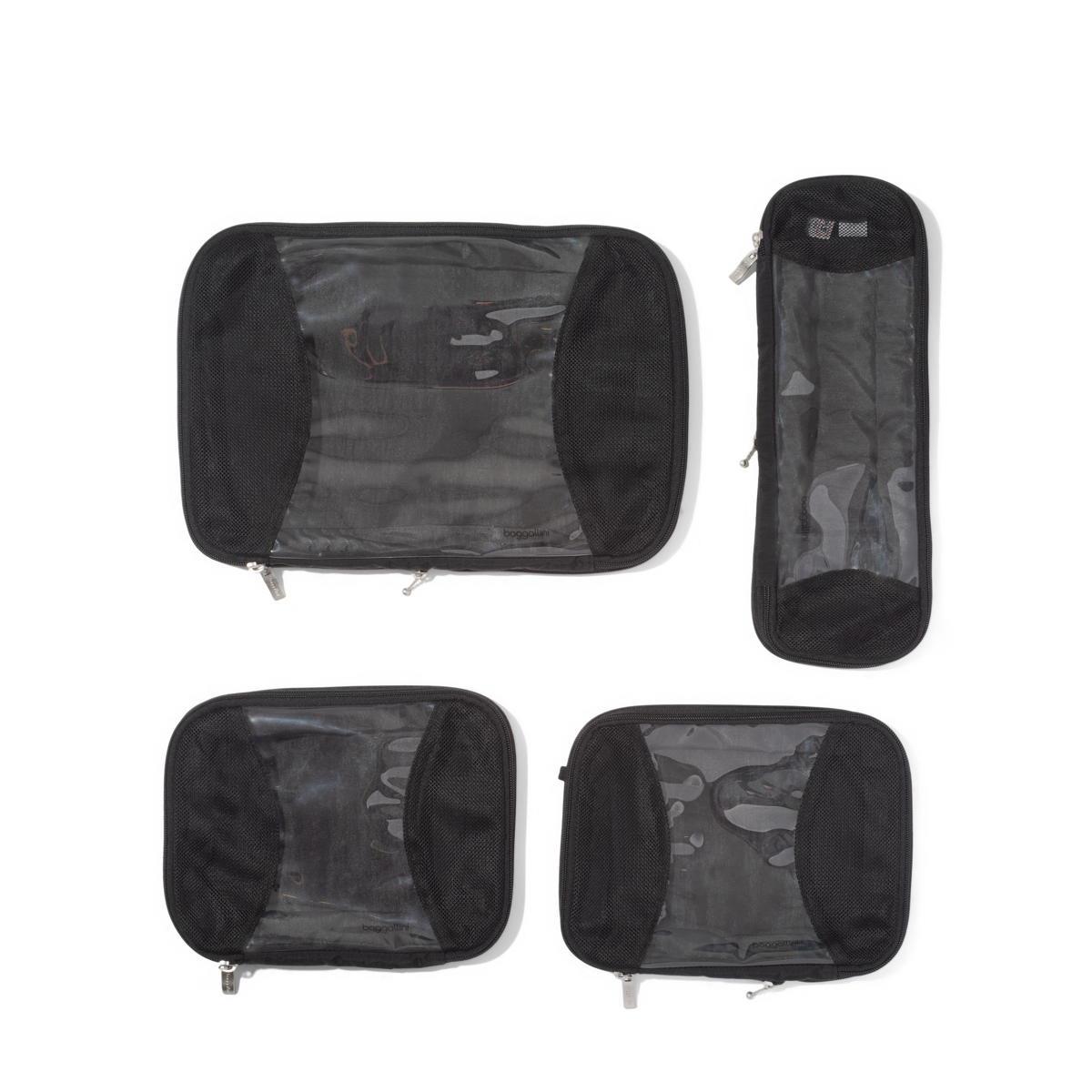 Baggallini Compression Cube 4-Piece Set - Black
