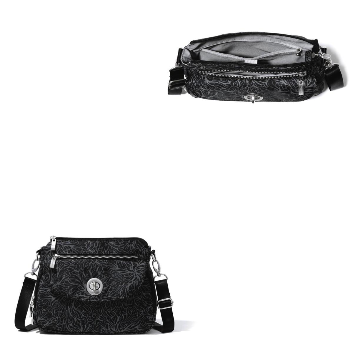 Baggallini Calais Crossbody Bag - MIDNIGHT BLOSSOM