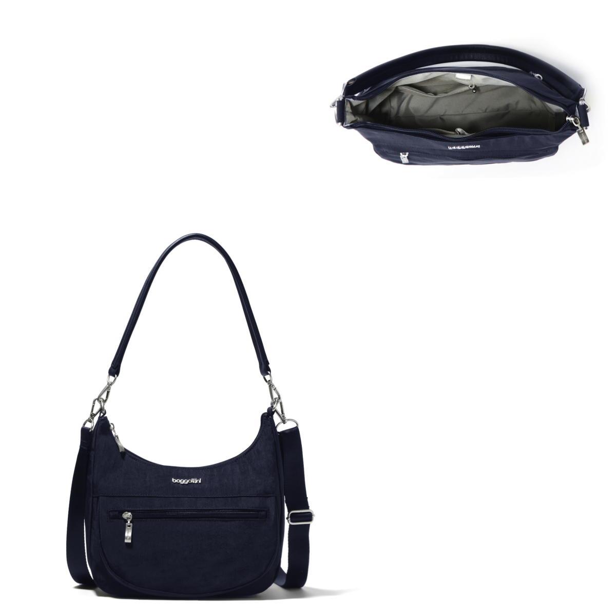 Baggallini Modern Pocket Half Moon Bag - FRENCH NAVY