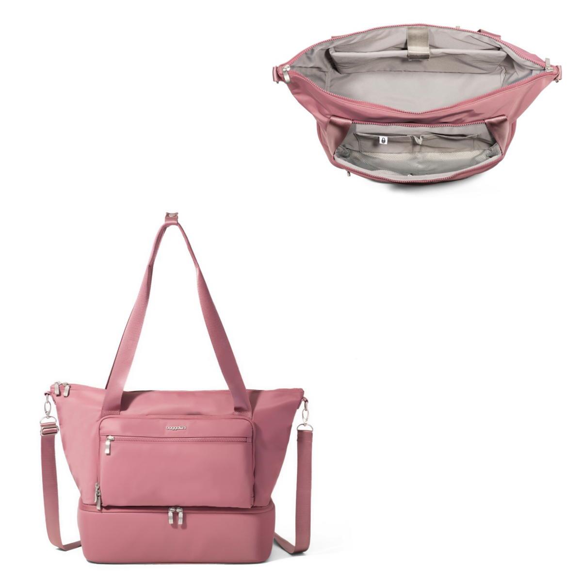 Baggallini Park Ave Overnight Tote - Mauve Twill