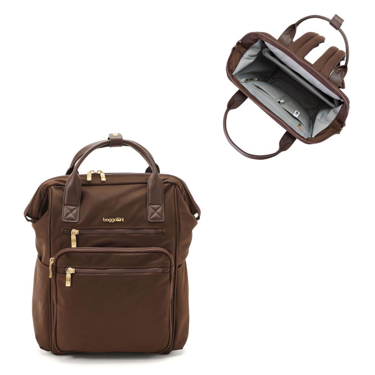 Baggallini Chelsea Laptop Backpack - Ganache Twill
