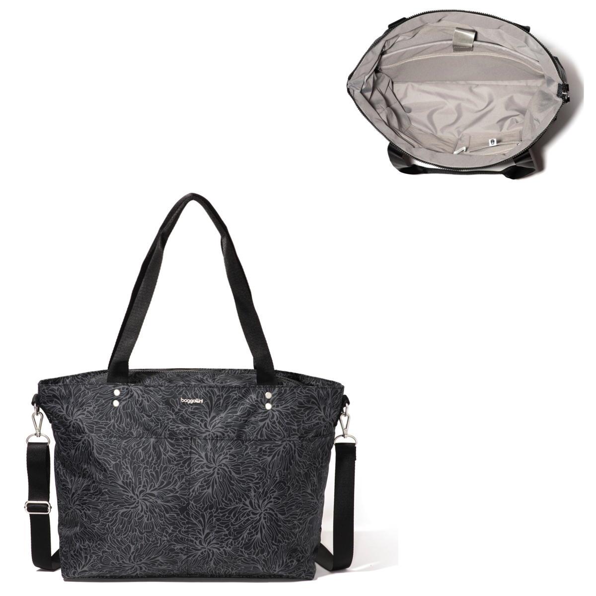 Baggallini Carryall Laptop Tote - Midnight Blossom 