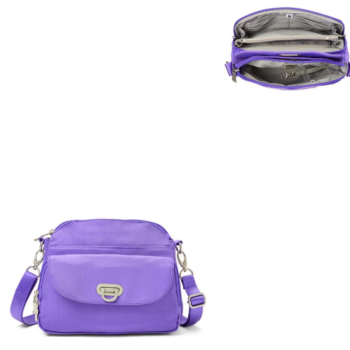 Baggallini Coastal Flip Lock Crossbody - Lavender Surf