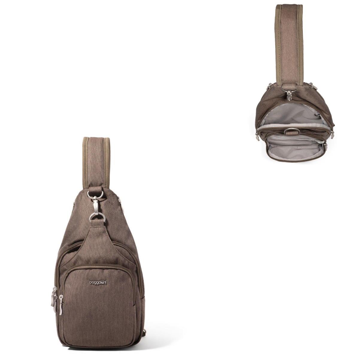 Baggallini Central Park Sling - Dark Umber Heritage