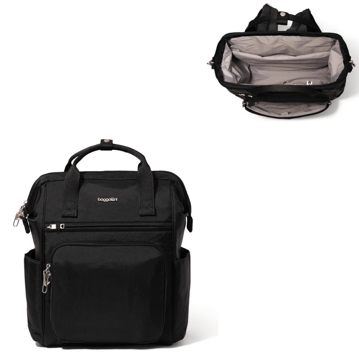 Baggallini Securtex Anti-Theft Windsor Backpack - Black
