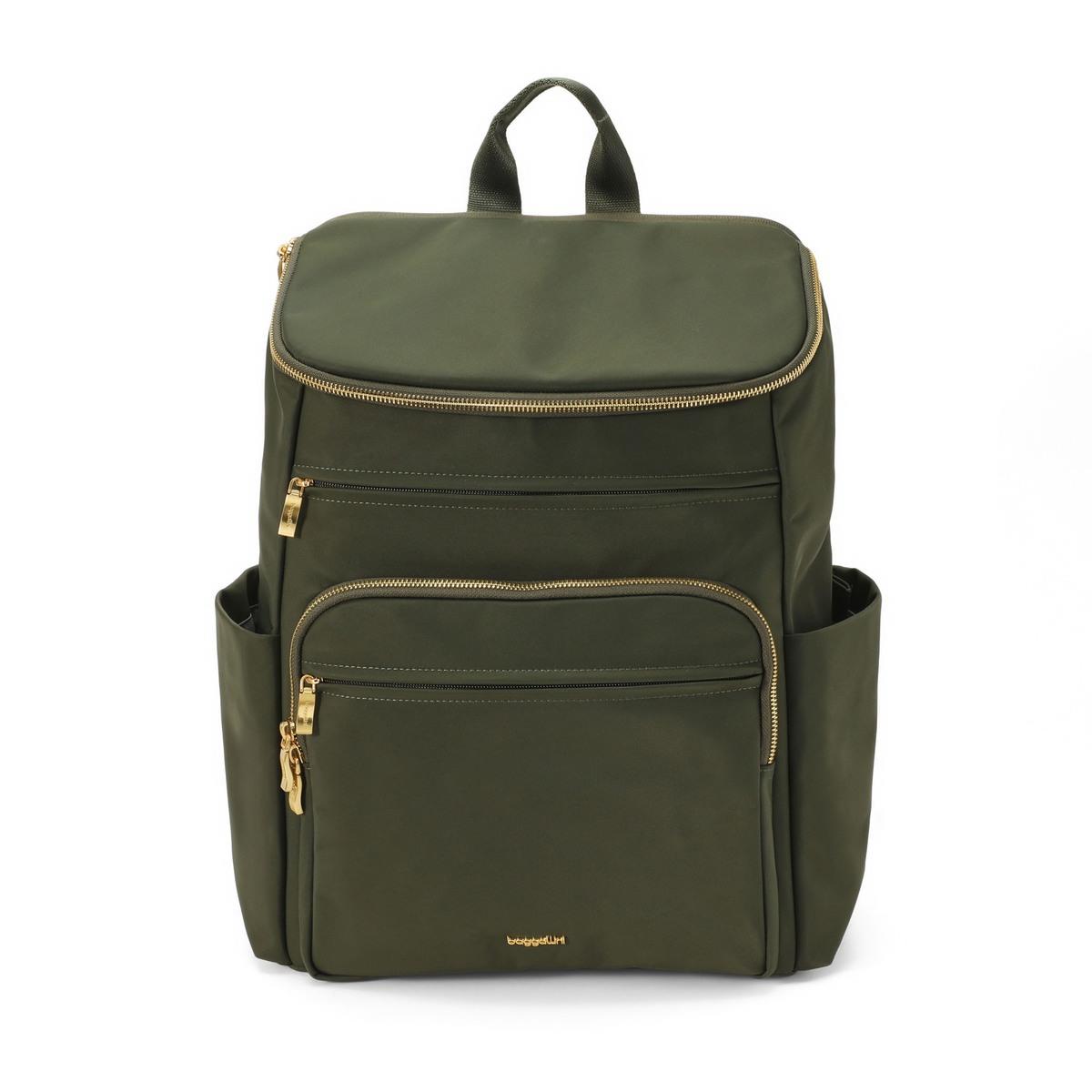 Baggallini Lexington Backpack - Olive Twill W Gold 