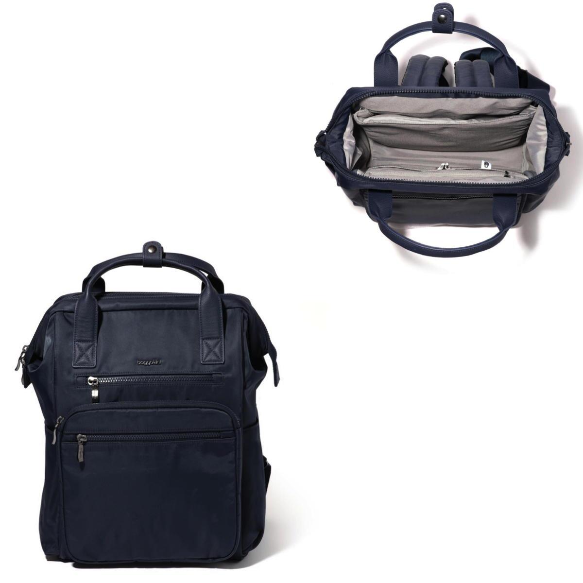 Baggallini Chelsea Laptop Backpack - FRENCH NAVY TWILL