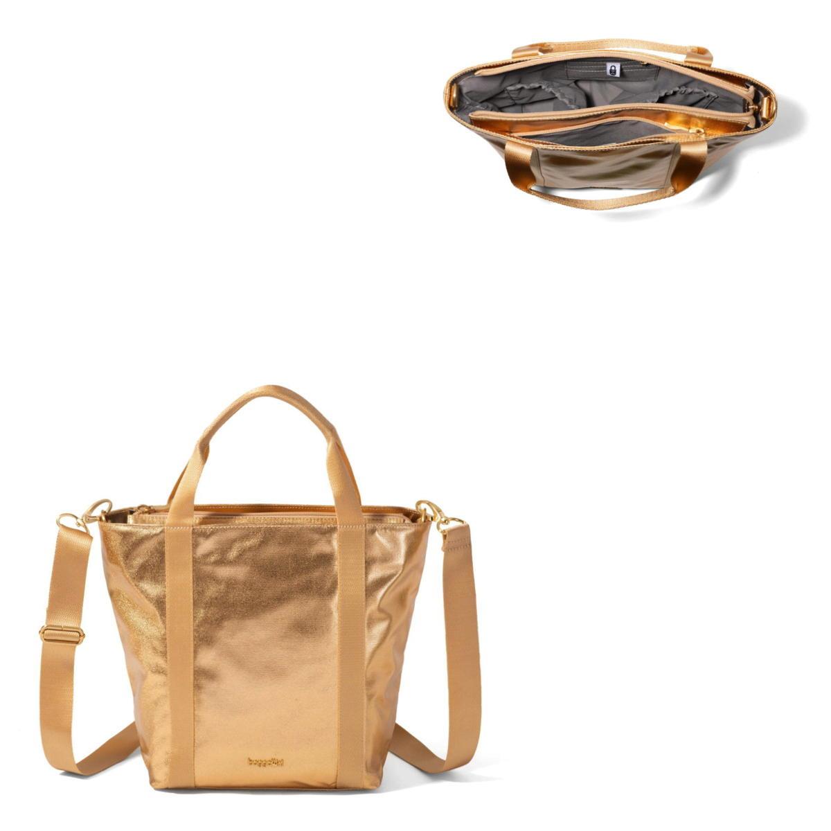 Baggallini Via Crossbody Bag - Gold Metallic