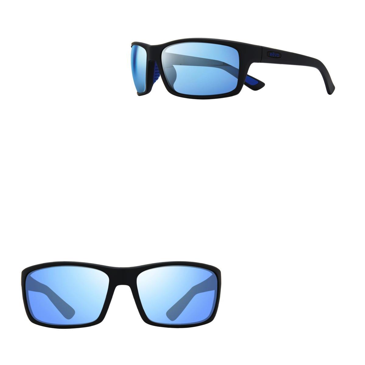 Revo Sunglasses Rebel Sport Wrap Sunglasses with Superflex - Matte Black - Size 64-15-125