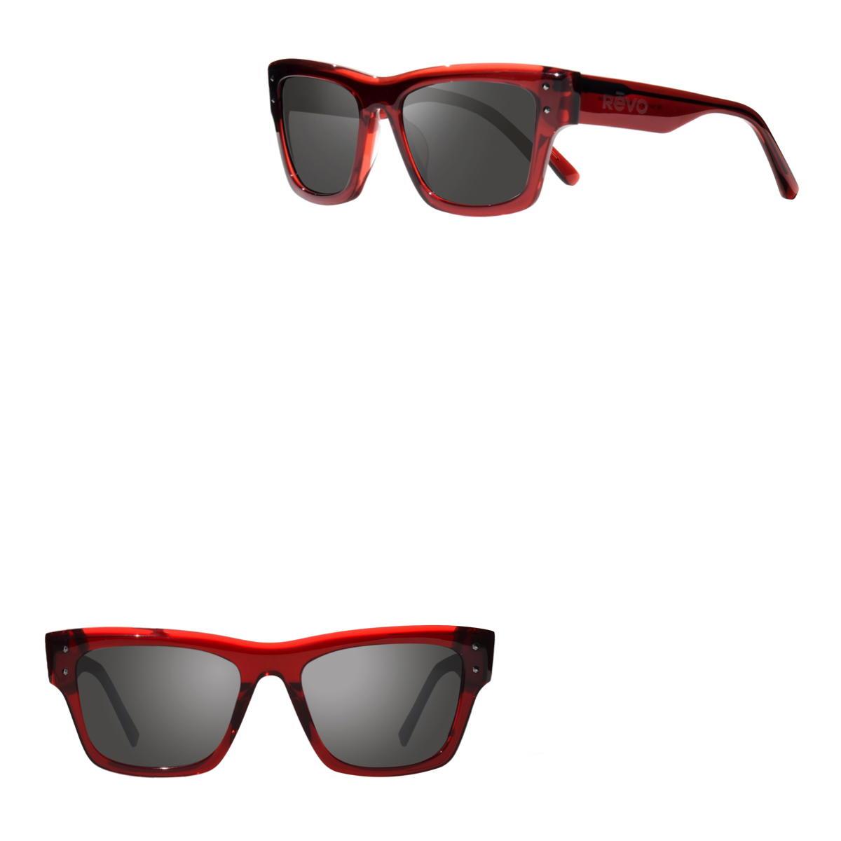 Revo Sunglasses Indigo Square Frame Sunglasses - Burgundy - Size 56-18-140