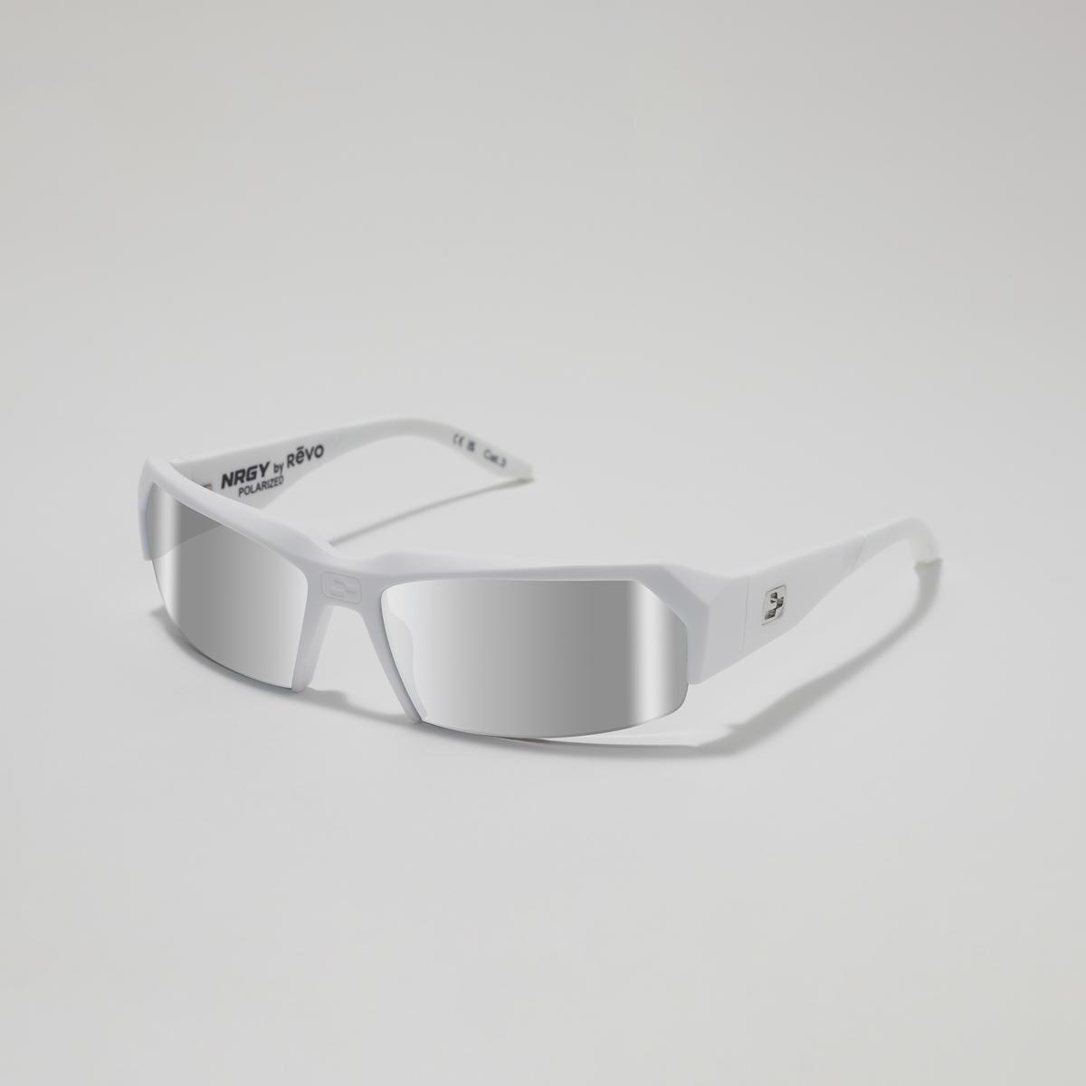 Revo Sunglasses NRGY Oblivion Wrap Around Sunglasses - Matte White - Size 65-11-125