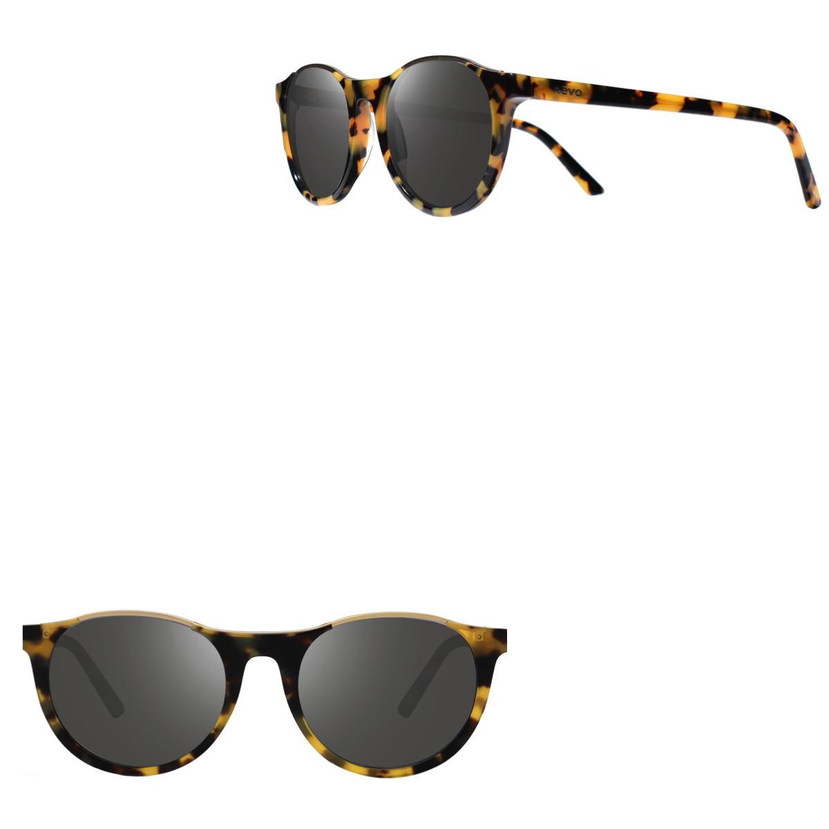 Revo Sunglasses Nolita Round Frame Sunglasses - Tortoise - Size 53-20-145