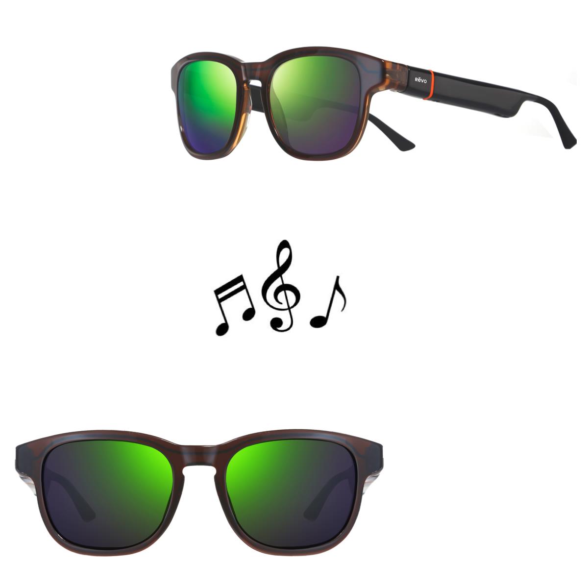 Revo Sunglasses Sonic 3 Bluetooth Audio Sunglasses - Crystal Brown - Size 53-20-141